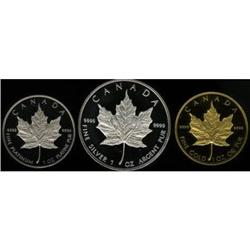 Canada Elizabeth II Three Piece 1989 Proof Set,