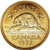 Image 2 : Canada George VI Pattern 5 Cents 1937, KM-TS6,