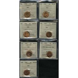 Canada George VI Cent Date Collection, all ICCS