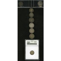 Canada Silver 5 & 10 Cents Assortment, 5 Cents: