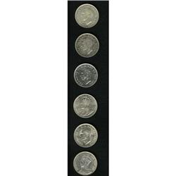 Canada Silver Dollar Date Run, 1935 AU, 1936