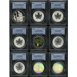 Canada Modern Canadian Issues, nine coins in