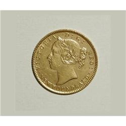 Newfoundland. Victoria gold 2 Dollars 1888, KM5, sharpl