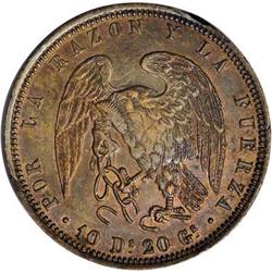 Chile Republic copper Pattern Peso ND (1837),