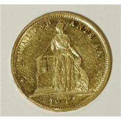 Chile Republic gold 10 Pesos 1858, KM131,