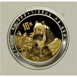 China People’s Republic Bimetallic Panda Three