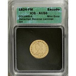 Colombia Republica de Colombia gold Escudo