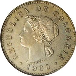 Colombia Republic Pattern 10 Centavos 1900,