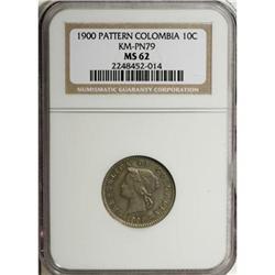 Colombia Republic Pattern 10 Centavos 1900,