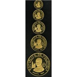 Colombia Republic gold Proof Set 1968, the 5
