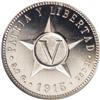 Image 1 : Cuba Republic 5 Centavos 1915, KM11.1, Proof 66