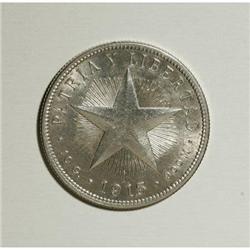 Cuba Republic 40 Centavos 1915, KM14, lustrous