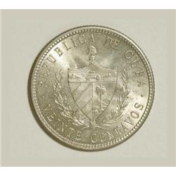 Cuba Early Republic Silver Trio, KM13.2 20