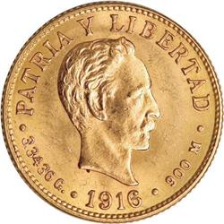 Cuba Republic gold 2 Pesos 1916, KM17, fully