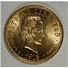 Image 3 : Cuba Republic gold 4 Pesos 1915, KM18, fully