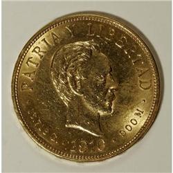 Cuba Republic gold 10 Pesos 1916, KM20, lustrous
