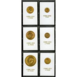 Cuba Republic gold Denomination Set, a complete