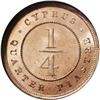 Image 2 : Cyprus Victoria 1/4 Piastre 1887, KM1, MS65 RED