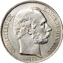 Danish West Indies Christian IX 20 Cents 1878,