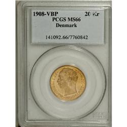 Denmark Frederik VIII gold 20 Kroner 1908,