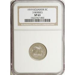 Ecuador Republic Specimen 5 Centavos 1919, KM63,