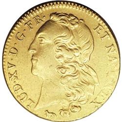 France Louis XV gold 2 Louis d'Or 1745/4-A,