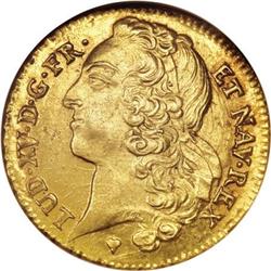 France Louis XV gold 2 Louis d'Or 1758BB,