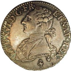 France Louis XVI 1/2 Ecu 1790A, KM562.1, lovely