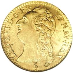 France Louis XVI gold Louis d'Or 1786A, KM591,
