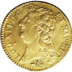 France Louis XVI gold Louis d'Or 1786-D,