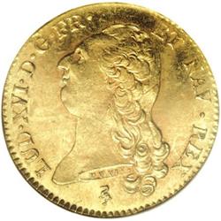 France Louis XVI gold 2 Louis d'Or 1786A, KM592,