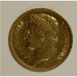 France Napoleon Empereur gold 40 Francs 1812A,