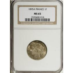 France Republic Certified Franc Duo, KM822.1,