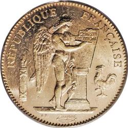 France Republic gold 50 Francs 1904A, KM831,