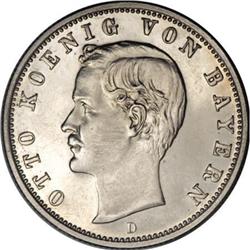 Germany Bavaria. Otto 2 Mark 1904D, KM511, nice