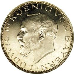 Germany Bavaria. Ludwig III 2 Mark 1914D, KM519,
