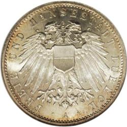 German States-Lubeck: Lubeck. 2 Mark 1912A, KM21