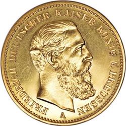 Germany Prussia. Friedrich III Proof gold 20