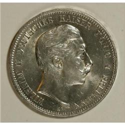 Germany Prussia. Wilhelm II 5 Marks 1908A,