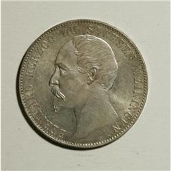 Germany Saxe-Meiningen. Bernhard II Taler 1866,