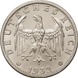 Germany Weimar Republic. 3 Reichsmark 1932-A,