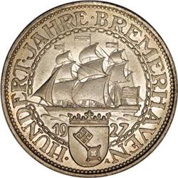 Germany Weimar Republic. 5 Reichsmark 1927-A,