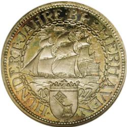Germany: Weimar Republic 5 Mark 1927A Bremerhave