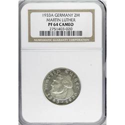 Germany: Third Reich 2 Mark 1933A Luther, KM79,