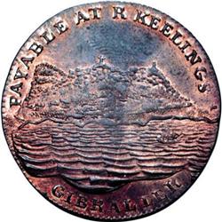 Gibraltar British Colony bronze 2 Quarts 1802,