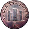 Image 2 : Gibraltar British Colony bronze 2 Quarts 1802,