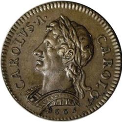 Great Britain Charles II pattern Farthing 1665,