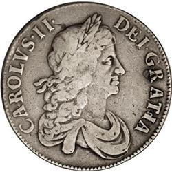 Great Britain Charles II Crown 1668/7, S-3357,