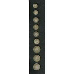 Great Britain Early Milled Maundy pieces: (1-4)