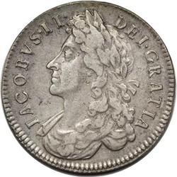 Great Britain James II Halfcrown 1686/5, S-3408,